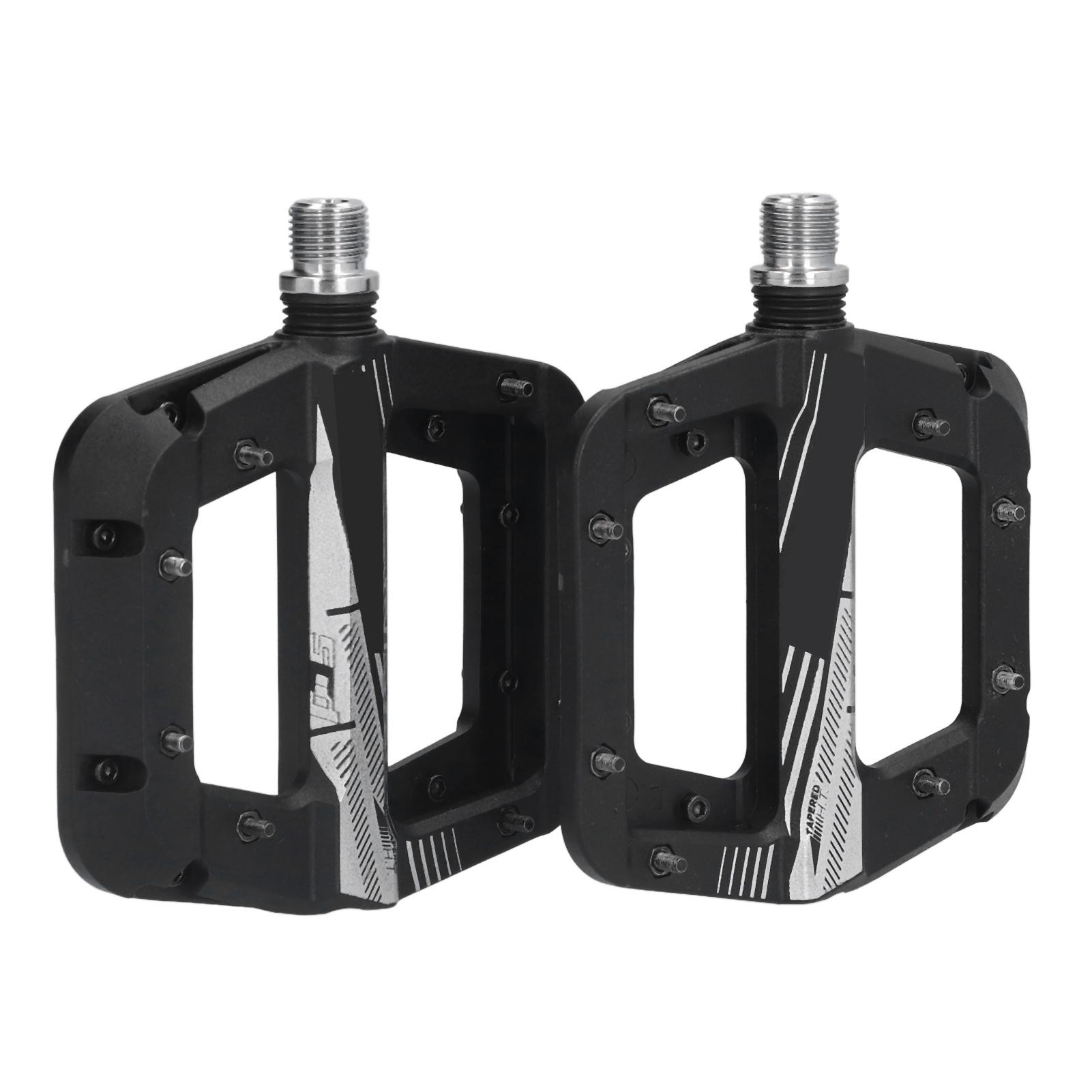 Bike Pedals Lightweight Nylon Fiber Bearing Bicycle Platform Flat Pedals for Road Mountain Bikes