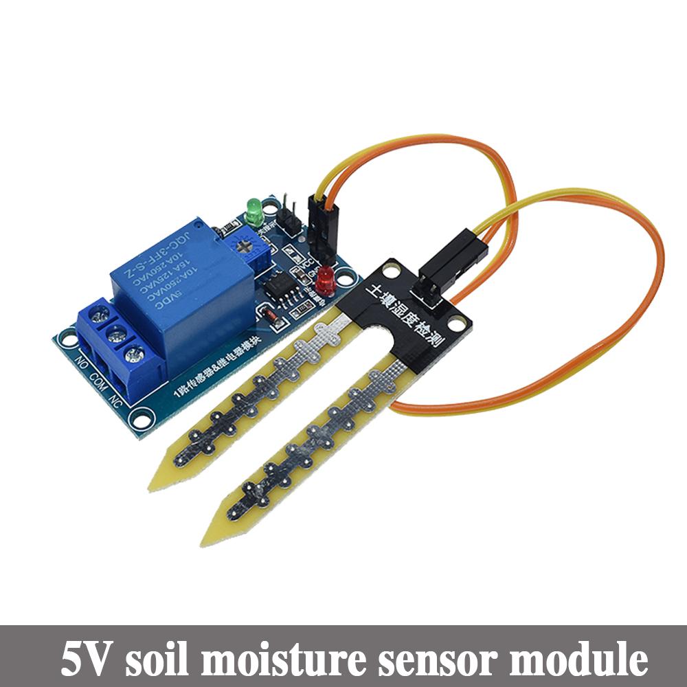 LIZAO Soil Moisture Sensor Control Module, Automatic Irrigation Relay Board with Humidity Detection and Low-Humidity Trigger