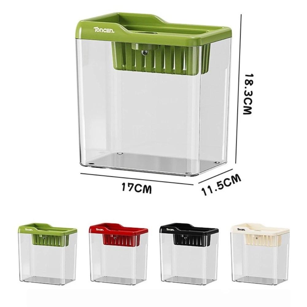 Nytt 2-i-1 Akvarium med Lokk og Lys Gjennomsiktig Fiskekar Multifunksjonell PET ABS Hydroponisk Tank Hjemmebruk