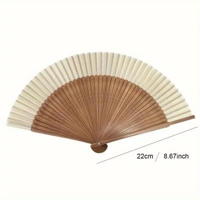 Portable Bamboo Folding Fan Foldable Short Folding Dance Folding Fan Simple and Elegant Decorative Bamboo Fan Catwalk