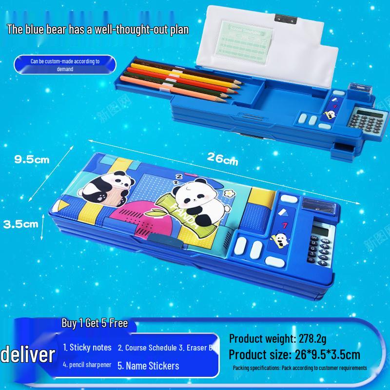 Multi-functional Cartoon Pencil Case - Large Capacity Stationery Organizer