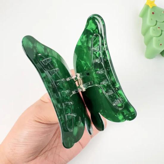 Christmas Hat Hair Claw Scalp Protection Shark Hair Clip Shower Back Head Hair Claw Versatile Hair Accessories