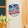 Metal Wall Art American Flag Patriotic Decor Bar Club Kitchen Hanging Painting Independence Day Home Decoration