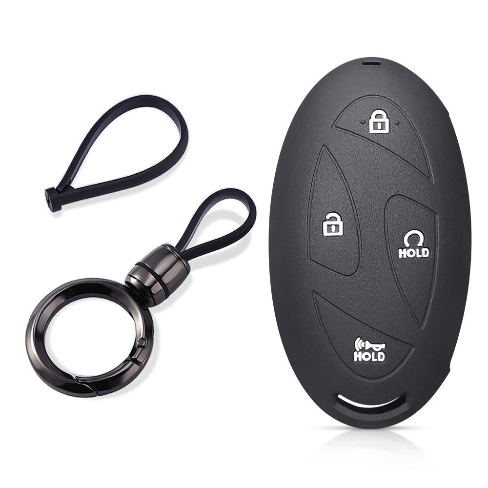 SKCW6 Silicone Key Cover For Hyundai Kona 2024 Ioniq 2021 Elantra SEL 2023 Ioniq 5 6 7 Grand Prix GN7 Key Case Car Accessories Chains