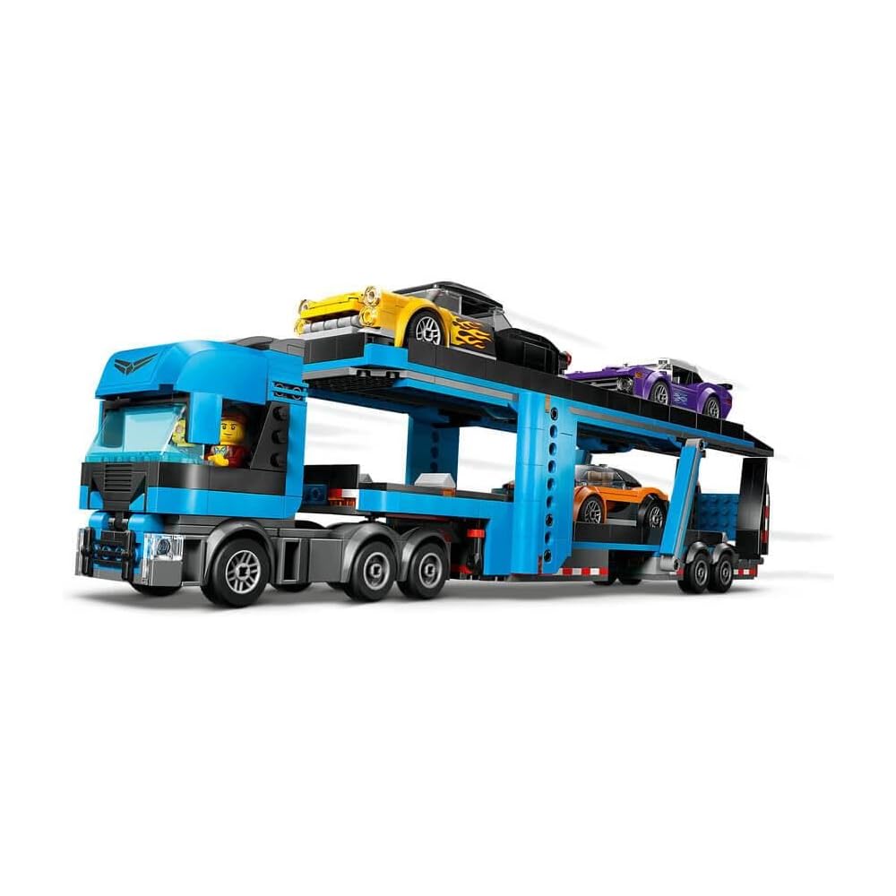 LEGO City Sports Car Transporter Toy Set for Kids 7-9 Years Old with Blocks and Vehicles