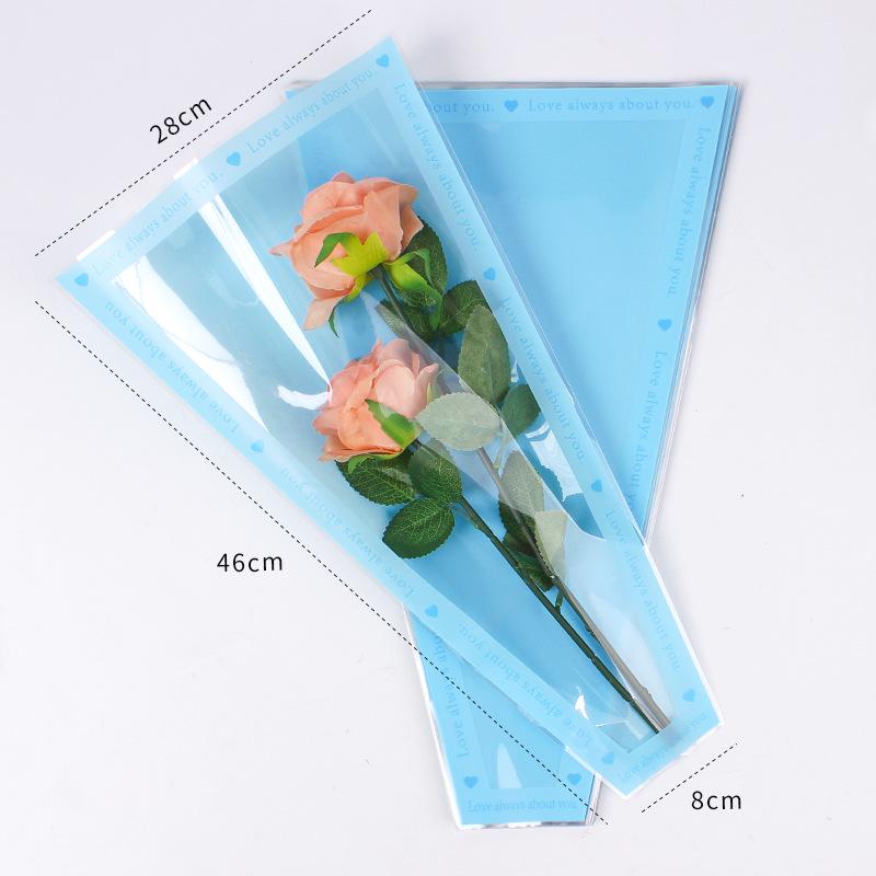 Sweet Heart Bouquet Floral Packaging - Transparent Fresh Flower Wrapper for Florists and Street Stalls