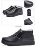 Winter Men's Warm Cotton Shoes: Velvet-Lined, Waterproof, Non-Slip Boots for Middle-Aged & Elderly