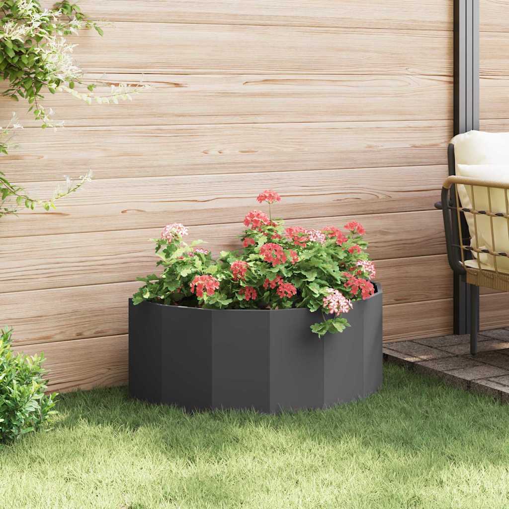 Planter Black 90 X 45 X 35 Cm Steel