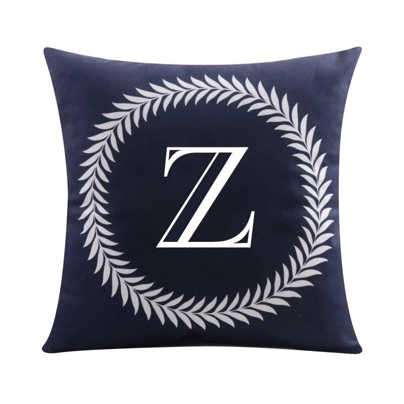 45*45CM 26 English Letters Plush Pillowcase Wedding Party Festival Decoration Sofa Office Seat Car Cushion Cover Home