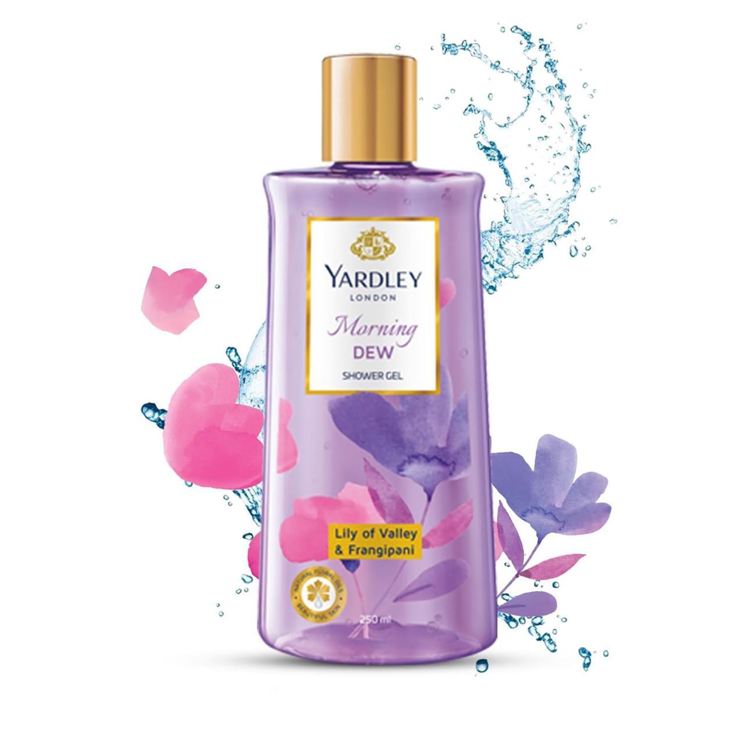 

Yardley London Morning Dew Shower Gel With Lily Of The Valley And Frangipani Extracts, No Parabens Or Silicones, Gentle Hydrating Body Cleanser 250ml
