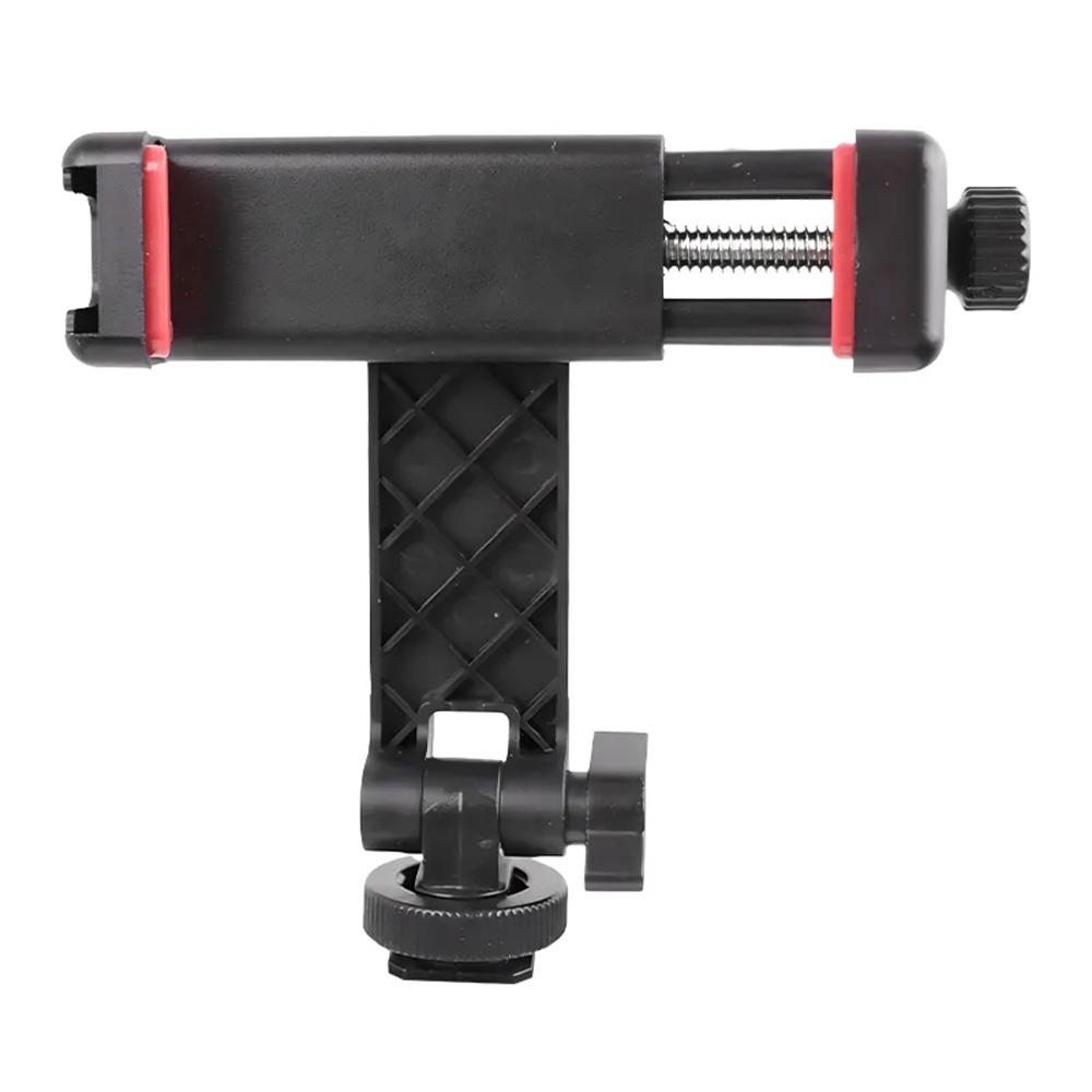 

KY18 DSLR Camera Phone Holder Live Streaming Photography Cold Shoe Mount Rotating Cellphone Clamp A