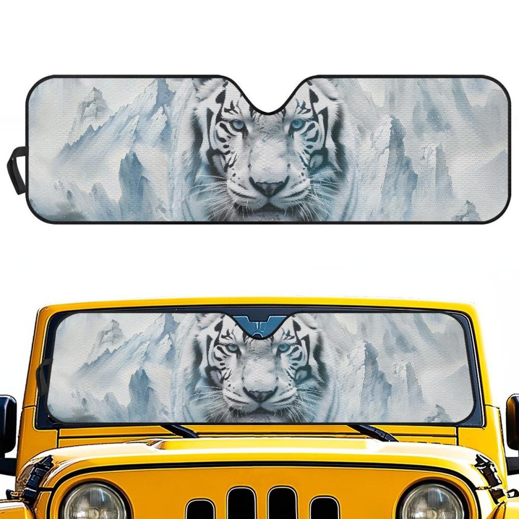 Creative Tiger Accordion-Style Off-Road Vehicle Sunshade Shield