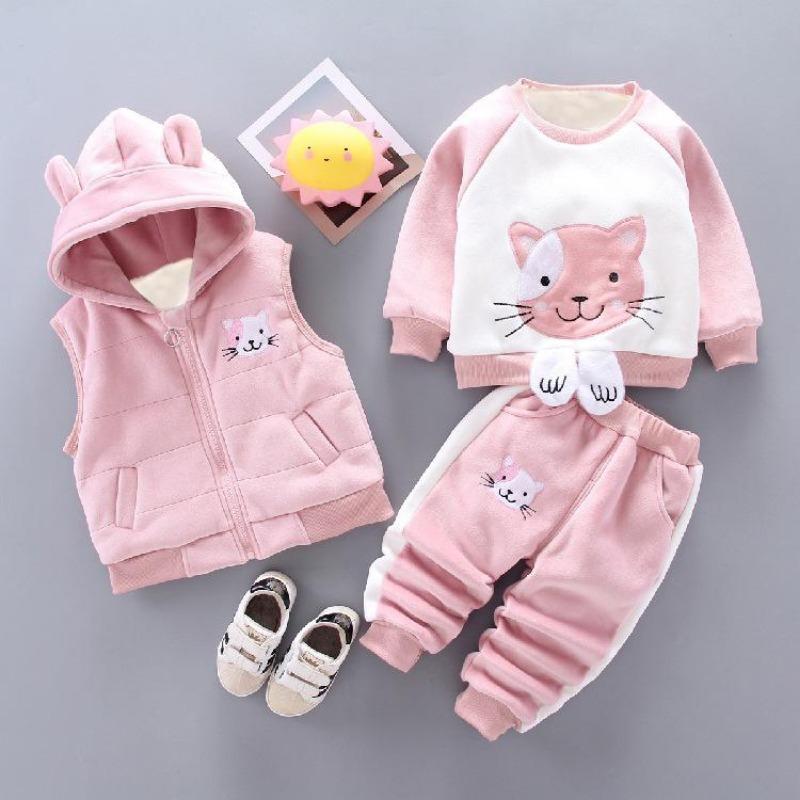 Autumn Baby Girls Clothes Hoodie+Pant Outfit Kids Costume Suit Infant Clothing for Baby Warm Sets