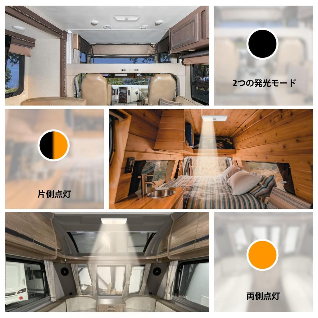 LED Dome Light Interior with for 48 1pc X-STYLE Lamp, White, ON/OFF Switch, Campervans, Ceiling/Wall Lighting, LEDs, White,