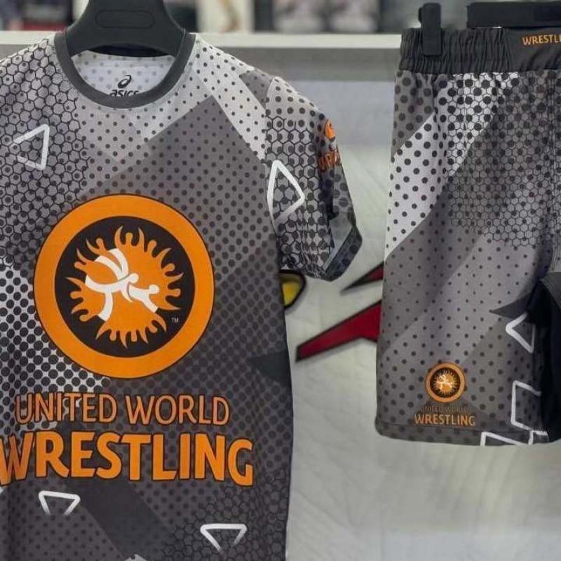 Lekki męski zestaw treningowy do sztuk walki z nadrukiem 3D, koszulka z krótkim rękawem, spodenki, oddychająca siateczka, odzież sportowa