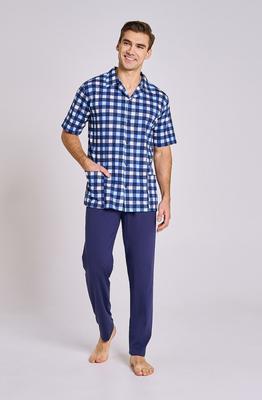 Pyžamo Taro Sammuel 3184 kr/r 3XL-4XL L24 rozopínacie pánske Taro