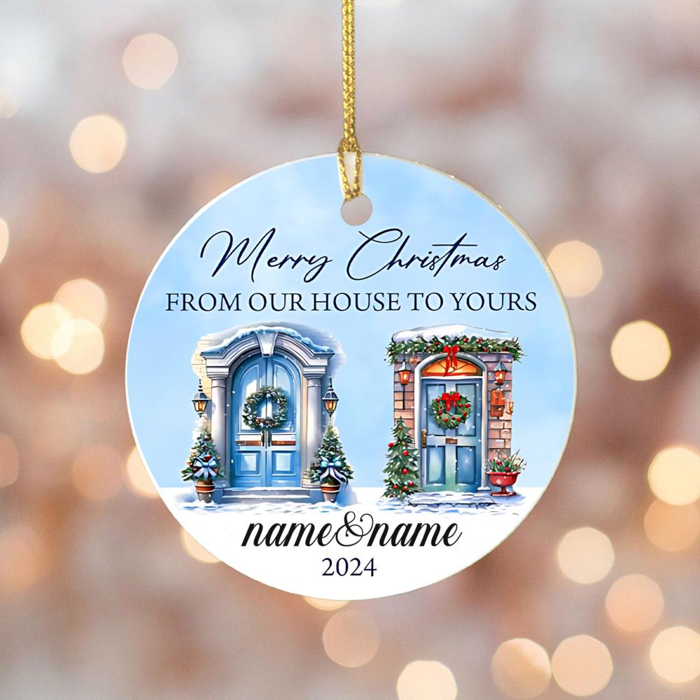 Personalized Couple Ornament 2024 Deer Ornament Keepsake Gift Custom Name Marry Keepsake Christmas Ornaments Decor