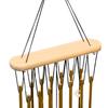 Simple Style Wooden Wind Chime with Metal Tubes Outdoor Indoor Hanging Decor