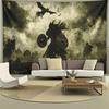 Nordic Dark Warrior Digital printing polyester wall tapestry suitable for use in living rooms bedrooms offices bars party