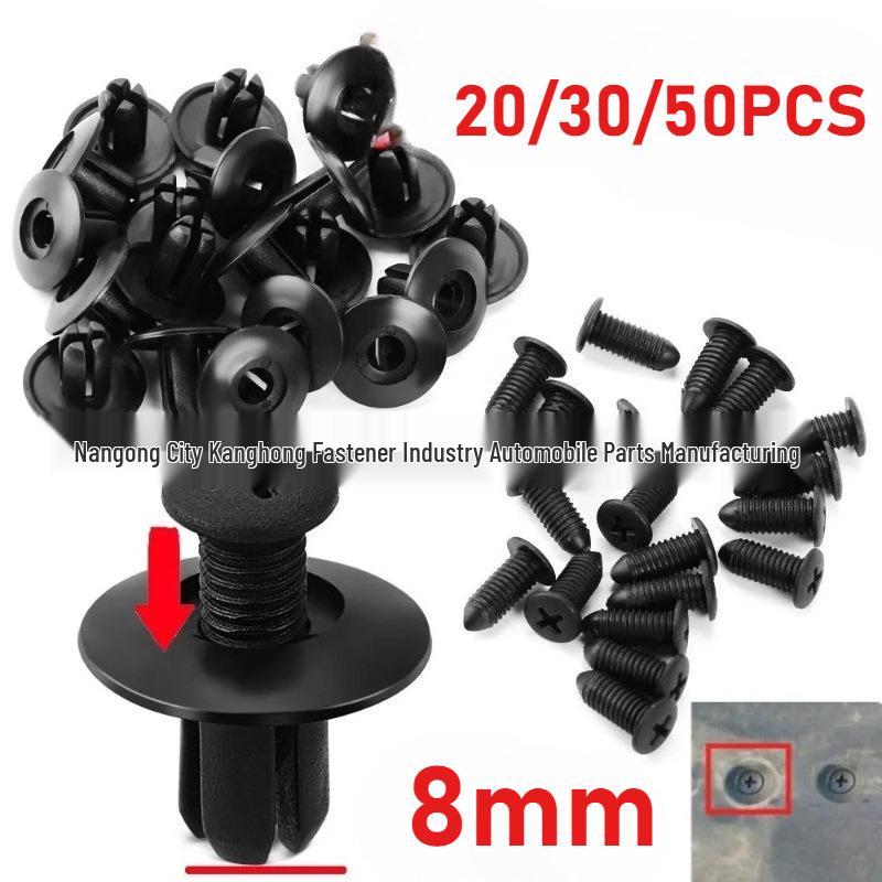 Universal Automotive Rivet Core Pin Fender Bumper Clip Car Accessory 8mm 50 pcs/pack чёрный
