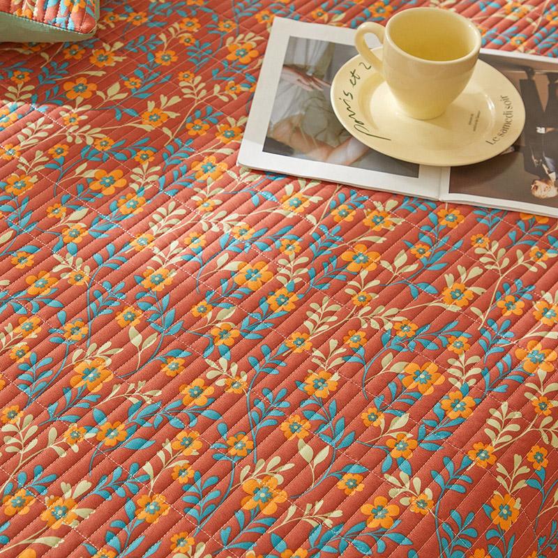 Pătură cu imprimeu flori pentru pat Bumbac Stil Pastoral Cuvertură de pat Home Pat Decoraive Matlasat (fata de perna necesita comanda)