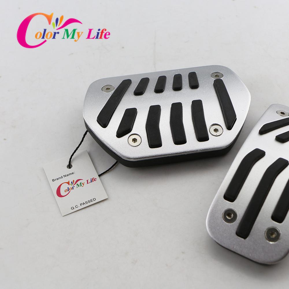Color My Life Stainless Steel Car Pedals Fit for Peugeot 301 307 308 408 CC 2013 -  Gas Brake Pedal Cover Rest