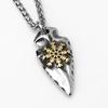 Titanium Stainless Steel Vintage Fashion Valknut Vegvisir Odin Sword Gungnir Rune Necklace Pendant Jewelry