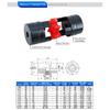 New 45 Steel Material Star Elasticity Couplings XL3 Couplings Plum High Torque Coupler Size Is D=65 L=90 D1&D2 At 15-35MM Choose