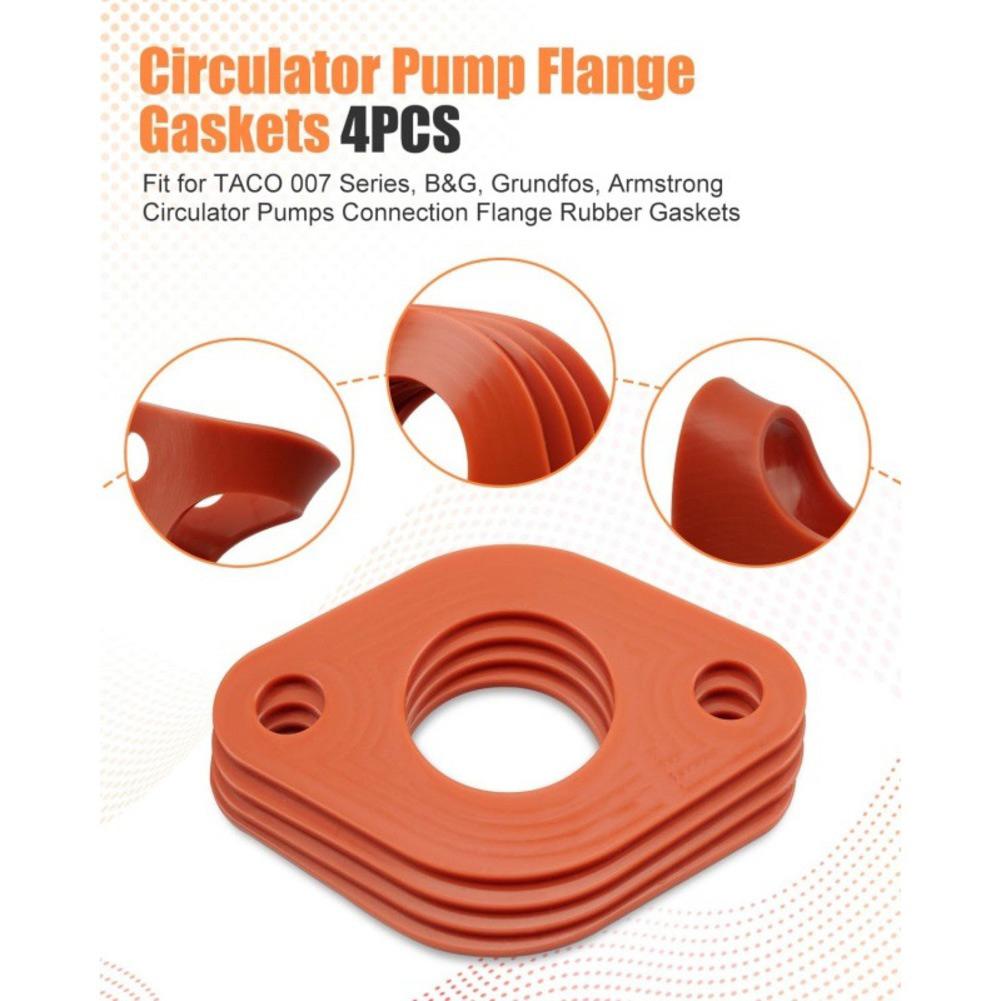 Flexible Rubber Circulator Pump Flange Gaskets Compatible with For TACO 007 Series Pumps 4 Inch by 2 5 8 Inch 4 Pieces