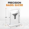 Reusable Bread Bagel Cutter Slicer with Safety Handle Stainless Steel Household Precision Cutter Food Grade Anti-Slip Heavy Duty