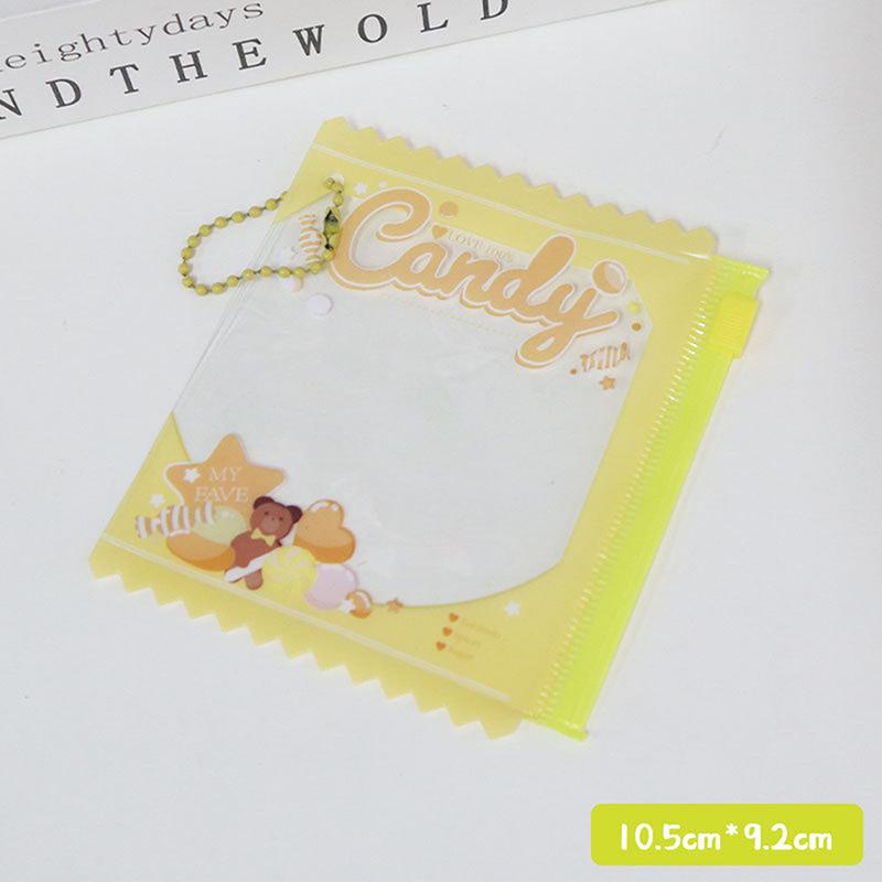

1Pc Cartoon Cute Candy Bag Props Badge Storage Display Bag Pendant Protective Shell Card Bag Diy Accessories жёлтый