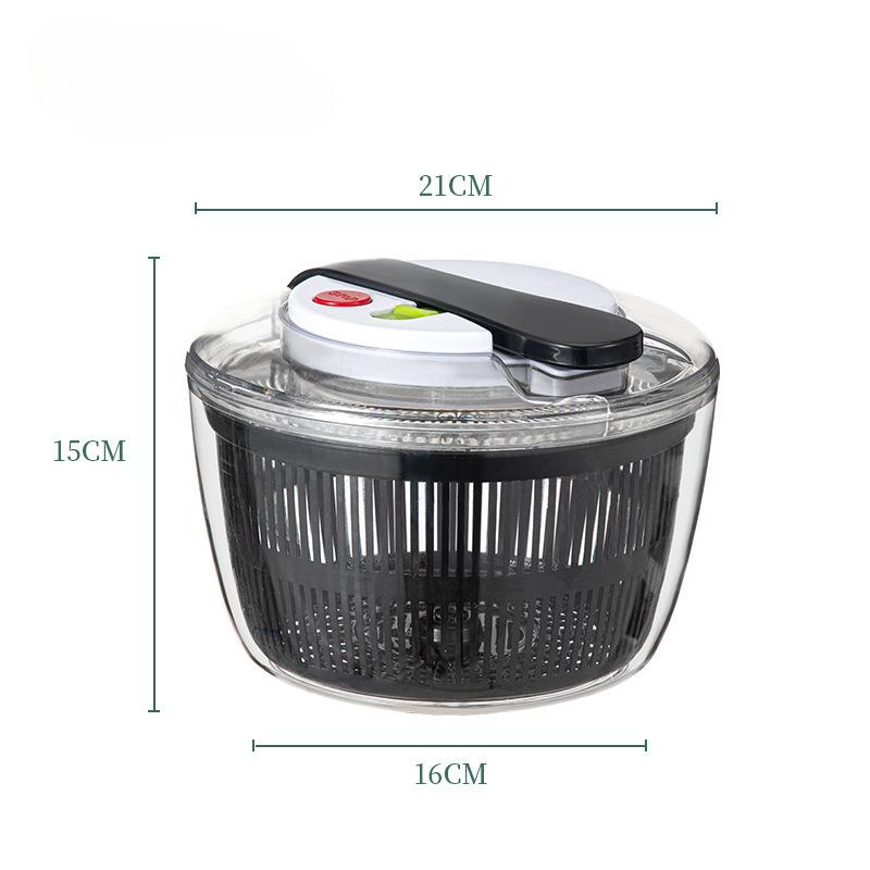 2 in 1 Manual Pressing Fruit and Vegetable Dehydrator Water Thrower Spinner Home Kitchen Fruit Salad Dehydrator Washing Basket