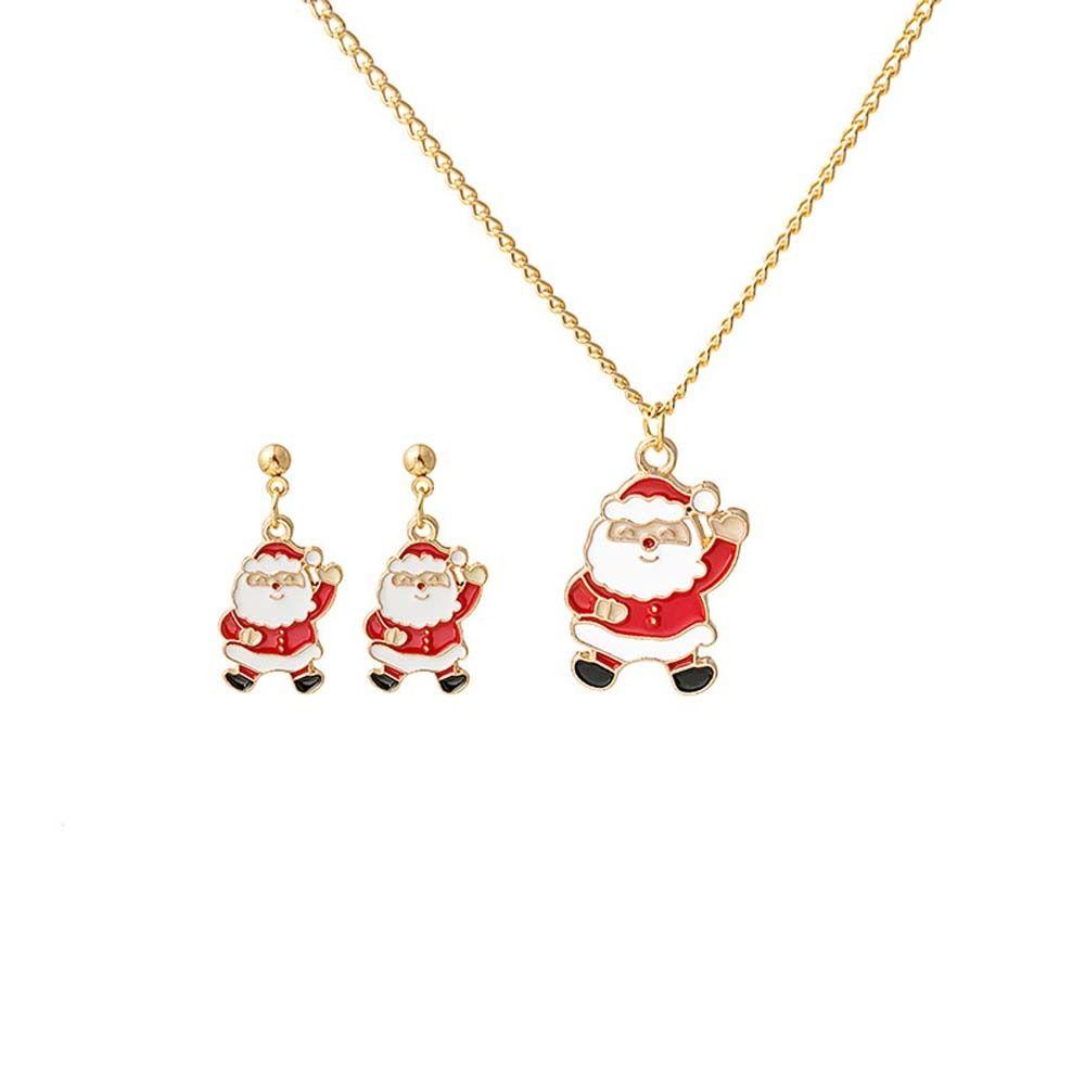 Jewelry Christmas Tree Earring Necklace Set Dangle Earring Christmas Necklace Christmas Earrings
