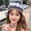 Flip Brim Sailor Hat Dome Bow Navy Hat New Marine Captain Cap  Spice Girl