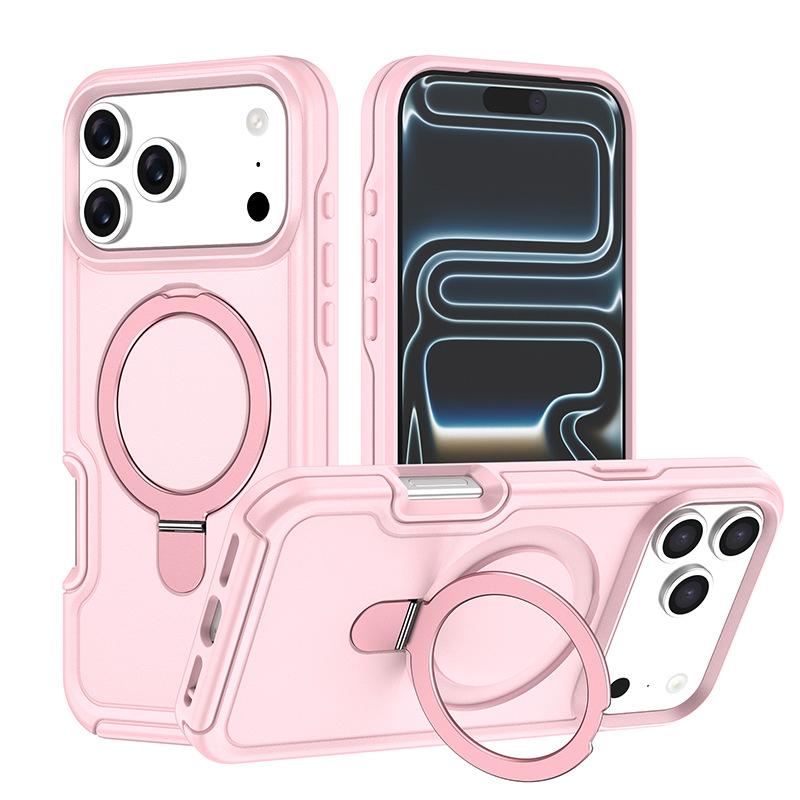 For IPhone 17 Pro Max Armor Round Tail Racket Stand Phone Case