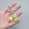 Stylish Key Chain Accessory Translucent Star and Rabbit Pendant Keyring Ornament