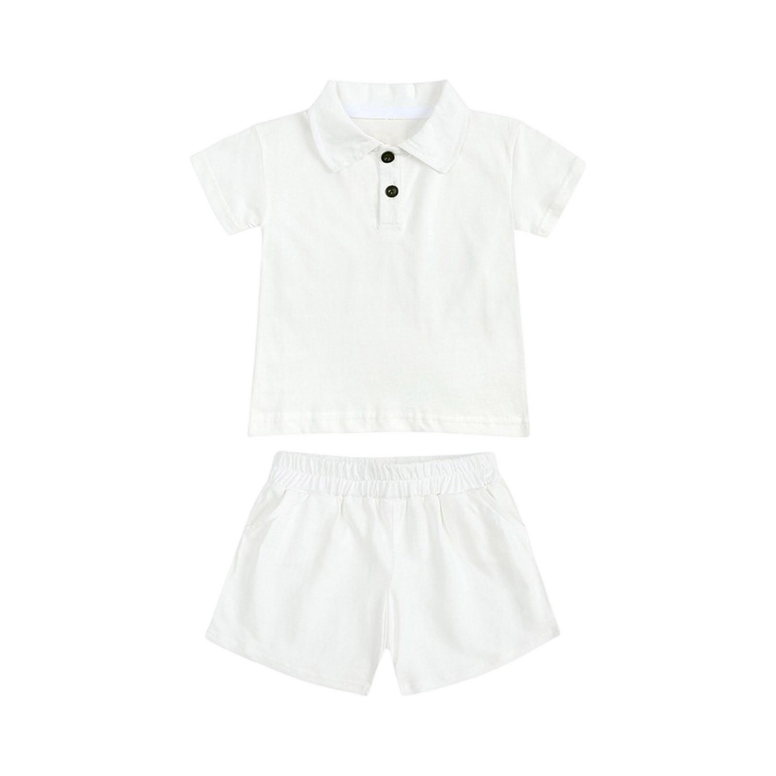 

Летний комплект для мальчиков - Комплект из 2 предметов с коротким рукавом и шортами 90 белый