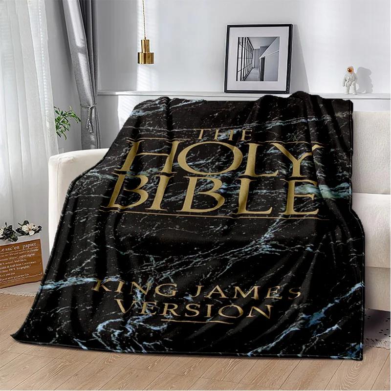 Holy Bible Cross Jesus Pray Soft Plush Blanket,Flannel Blanket Throw Blanket for Living Room Bedroom Bed Sofa Picnic Cover Kids