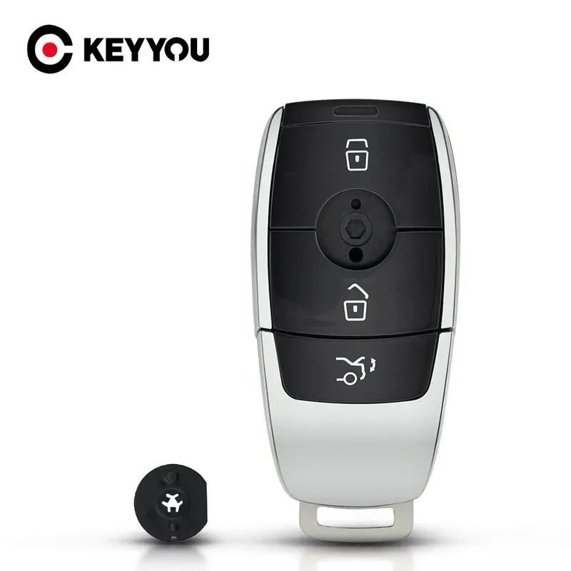KEYYOU 3 Buttons Remote Car Key Shell Case For Mercedes Benz A C E S G Class GLC CLE CLA GLB GLS W177 W205 W213 W222 X167 AMC