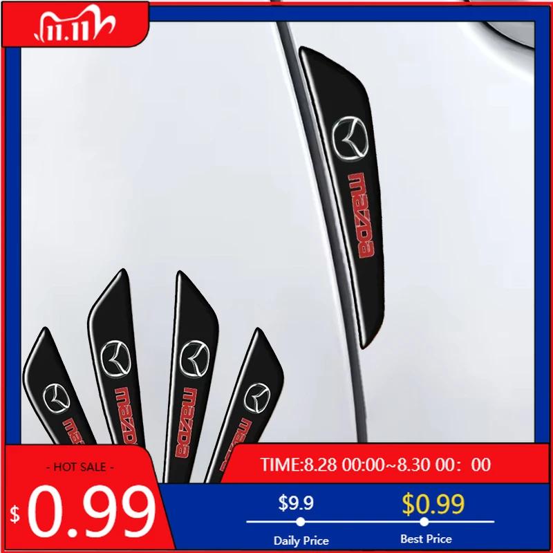 2025 Hot 4pcs Car Door Protective Sticker Strip Look Anti-Collision Protector For Mazda 3 Alexa CX30 CX-4 CX5 CX-5 CX8