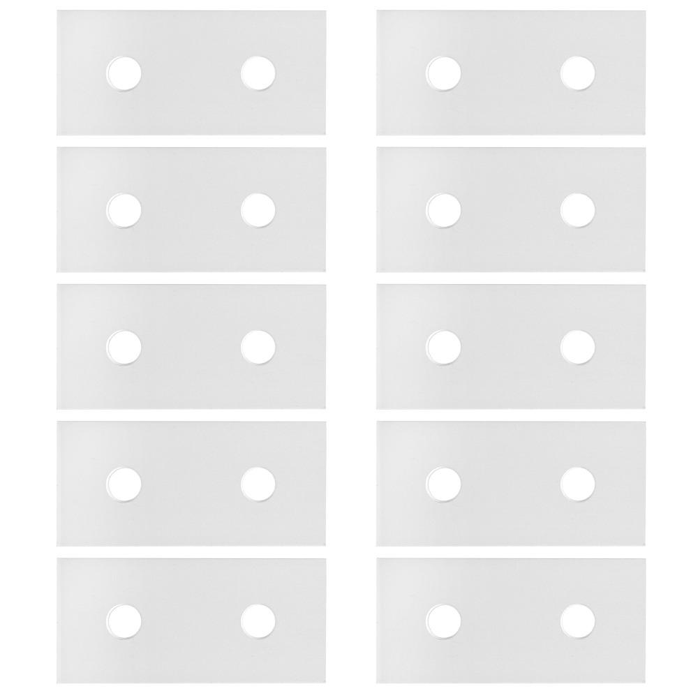 10Pcs Aluminum Joining Plate 2 Hole 3030 Aluminum Flat Connecting Plate Reinforcement Plate Flat Vertical Connection Tool