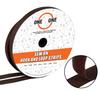 oneOone Sew On Hook and Loop Fabric Fastener Strips Non Adhesive Back Nylon Strips Fabric Fastener Non-Adhesive Interlocking Tape Brown- 25