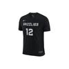 Casual Alphanumeric Print Crew Neck Short Sleeve T-Shirt Men Tops Black DM0447-010
