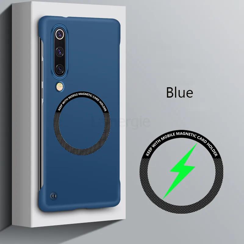 

Безрамочный Магнитный Тонкий Чехол для Magsafe для Xiaomi Mi 9 Mi 10 Pro Ultra Mi9 Mi10 Pro Беспроводная Зарядка Жесткая Задняя Крышка For Mi 10 синий
