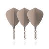 CUESOUL ROSTAK57 T19 Series Mixed Shaft Integrated Kite Shape Set of 3 Two-Tone Dual-Material Flights, Series, (Gray) CS-AK57FZ11-8L