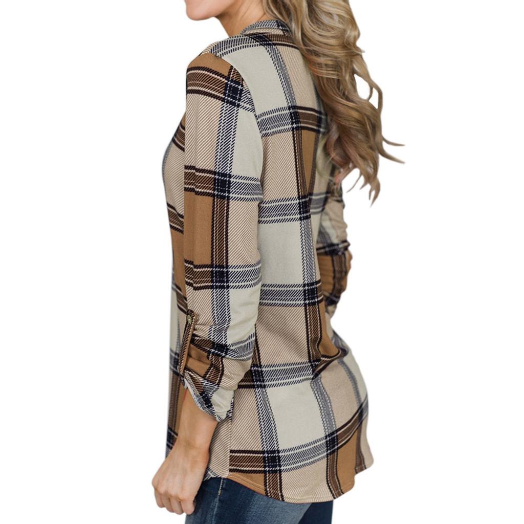 Womens Casual V Neck Long Sleeve Button Corduroy95%polye Casual Blouse Coat Tops