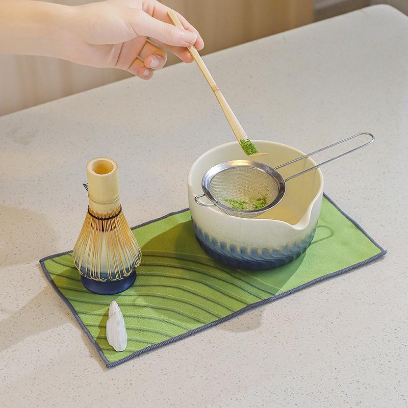 Japanese Matcha Tea Set Tranditional Bamboo Whisk Teaspoon Ceramic Bowl Matcha Spoon Matcha Whisk Set Tea-making Accessories New