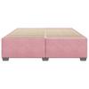 Pink Bed Frame 200x200 cm Velvet