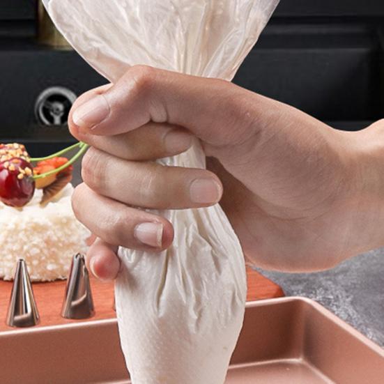 100Pcs Disposable Piping Bags Thickened Pastry Bags for Cake Decorating Icing Royal Icing Buttercream BPA-Free Leak-Proof Piping Bags