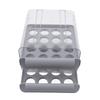 Egg Drawer Double Layer Transparent 32 Lattice Large Capacity Egg Storage Box for Refrigerator Grey